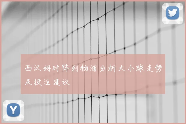 西汉姆对阵利物浦分析大小球走势及投注建议