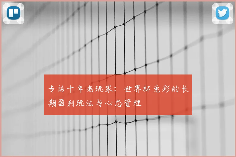 专访十年老玩家:世界杯竞彩的长期盈利玩法与心态管理